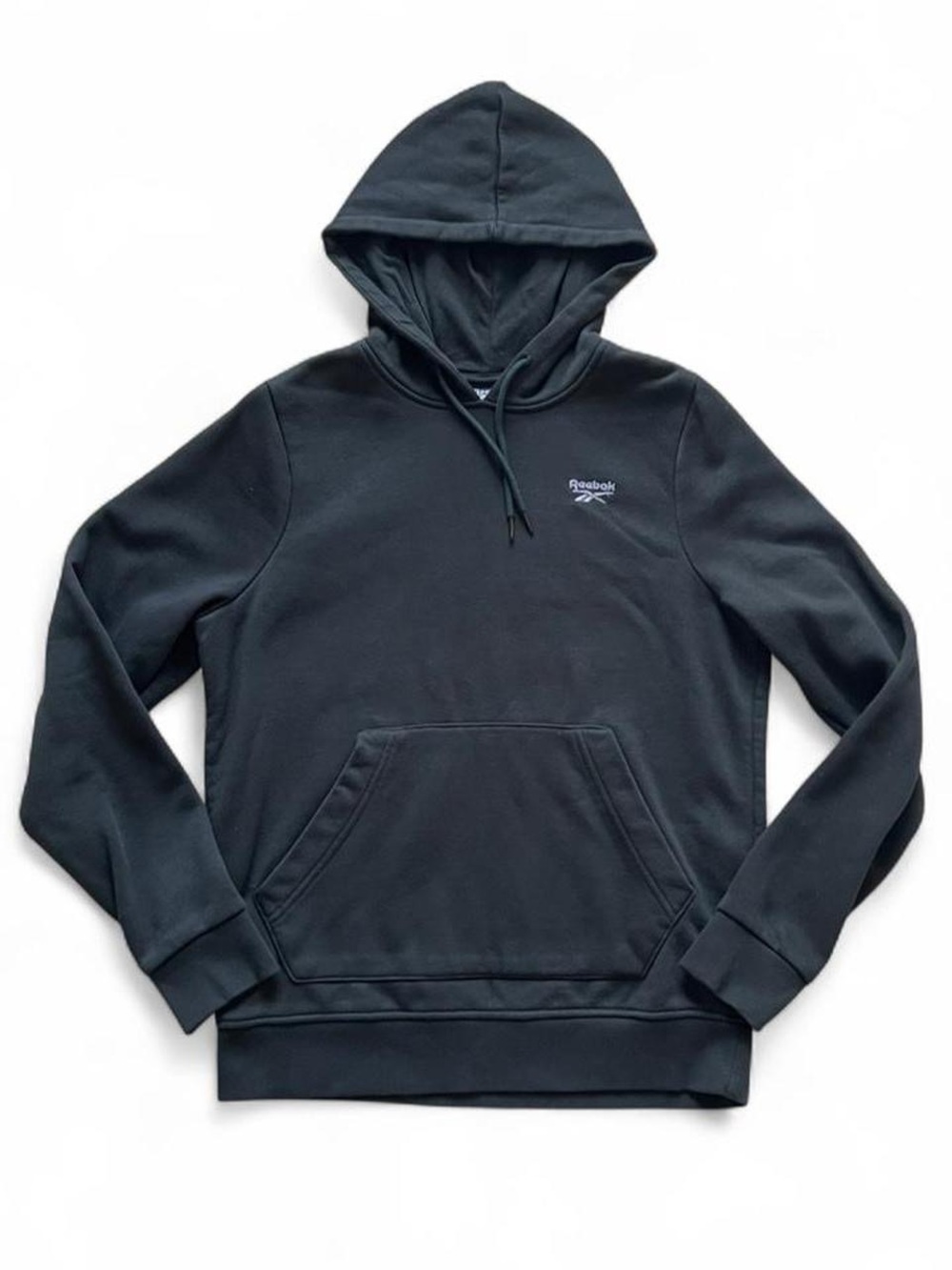 Reebok Black Men's Pullover Hoodie with Subtle Logo